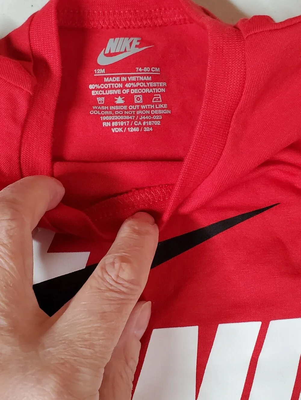 NWT Nike 12mos Baby Boy Red/Black Split Futura T-Shirt & Shorts Set